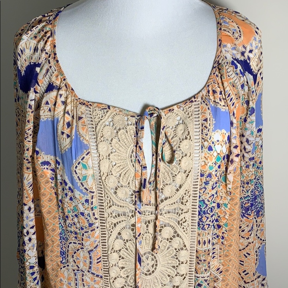 Anthropologie Meadow Rue Rosellle Peasant Top Boho - Picture 3 of 8